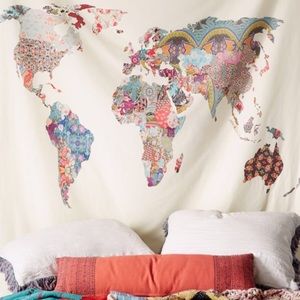 Urban Outfitters Artist Tapestry Map